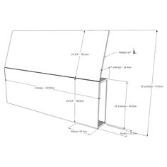 a drawing of the side of a house with measurements