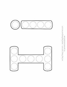 a drawing of the shape of a car's headlight and tail lights, with circles on each side