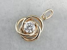 0.30CT Round Moissanite Love Knot Pendant Necklace 14K Yellow Gold Plated Silver | eBay Memorable Jewelry, Diamond Pendent, Diamond Pendants Designs, Fancy Design, Wedding Ring Necklaces, Necklace Bridal, Antique Pendant, Love Knot, Solitaire Pendant