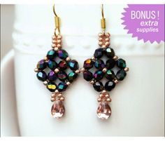 the earrings are made with swarong crystals