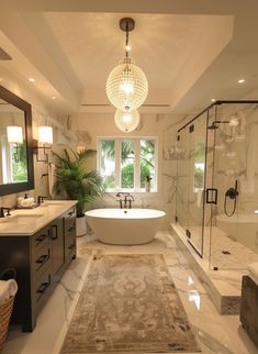 L Bathroom Ideas, Master Bath With Freestanding Tub, Dream House Interior Bathroom, Relaxing Bathroom Ideas Zen, My Dream Home Modern, Master Bathrooms Luxury Modern, Authentic Bathroom, Luxury Apartment Bathroom, Dream Bathrooms Luxury Modern