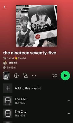 an iphone screen showing the music player on it's playlist, and then there is