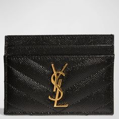 Authentic Ysl Saint Laurent Matelass Card Case In Grain De Poudre Embossed Leather Brand New, Mint Condition! Comes With Dustbag, Sticker Tag, Box, And Care Cards & Booklet. Card Holder Made With Metal-Free Tanned Leather, Decorated With Metal Ysl Initials And Quilted Overstitching. 100% Calfskin Leatherchrome Free And Metal Free Tanned Leatherdimensions: 10,5 X 7,5 X 0,5 Cm / 4.1 X 2.9 X 0.1 Inchesgold-Toned Hardwarefive Card Slotsstyle Id 423291bow011000made In Italy Ysl Saint Laurent, Womens Flannel Shirt, Yves Saint Laurent Bags, Card Case Wallet, Leather Card Case, Saint Laurent Paris, Leather Pouch, Embossed Leather, Card Case