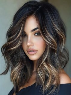 Listen up, hair color enthusiasts! We've got 42 insanely cool lowlights ideas that'll make your mane look like a million bucks in 2024. We're talking everything from subtle ash-toned streaks on dark hair to bold, contrasting lowlights that'll have everyone asking, "Who's your stylist?" These ideas are perfect for adding depth, dimension, and a touch of je ne sais quoi to your locks. So whether you're a blonde bombshell or a brunette beauty, get ready to be inspired by these game-changing color combos. Trust us, your hair will thank you! Brunette Balayage Fall Hair, Lighter Hair Colors For Dark Hair, Dark Lowlights With Blonde Highlights, Blond Hair With Dark Brown Lowlights, Dark Brown With Blonde Lowlights, Dark Hair With Highlights Blue Eyes, Lowlights Brunette Hair, Dark Hair With Some Highlights, How To Hide Grays In Dark Hair With Highlights