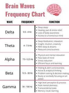 brain waves frequency chart Neurotransmitters Brain Neurons, Brain Waves Neuroscience, Brain Excersizes, Brain Health Tips, Brain Facts Psychology, Brain Frequencies, Brain Frequency, Facts About The Brain, Healing Brain