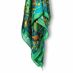 Classic Printed Silk Scarf/Shawl - Green Look truly classic and timeless with the beautiful green Classic Printed Silk Scarf/Shawl. This fashionable accessory is a must-have and offers a simply elegant design that can be used as a headwrap, scarf, or shawl. Cut from luxurious silk, this unique scarf/shawl creates a beautiful combo of style and comfort that can instantly upgrade any look. Whether you are out for a night on the town or simply need an extra layer of warmth for your daily routine, t Traditional Luxury Silk Scarf As Gift, Bohemian Green Pashmina Shawl In Traditional Drape, Green Silk Pashmina Shawl, Festive Green Shawl, Bohemian Green Pashmina Dupatta, Elegant Green Festive Pashmina Shawl, Traditional Green Scarves For Festive Season, Green Pashmina Dupatta With Traditional Drape, Green Pashmina Dupatta In Traditional Drape