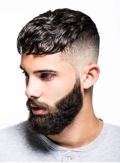 50 Stylish Undercut Hairstyle Variations to copy in 2019: A Complete Guide Beard And Long Hair, Fade Haircut With Beard, Of Reference, Caesar Haircut, Mens Hairstyles Fade, Man With A Beard, Beard Haircut, Men's Hair Styles, Beard Fade