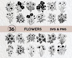 flowers svg and png