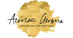 the logo for an event with gold paint and black lettering on white paper that says,'avaging life with kids '