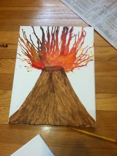 Volcano Arts And Crafts, Volcano Crafts, Volcano Project For Kids, Volcano Game