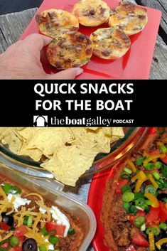 quick snacks for the boat with text overlay