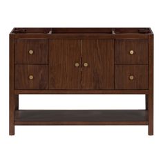 the sideboard is made from wood and has four drawers