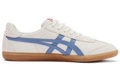 Onitsuka Tiger Tokuten Shoes 'White Blue Gum' 1183A907-202 - KICKS CREW Gats Shoes, Surf Shoes, Onitsuka Tiger Shoes, Blue And White Sneakers, Funky Dresses, Sports Arena, Indoor Soccer, Funky Shoes, Limited Edition Sneakers