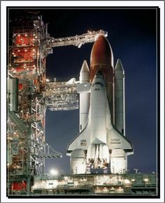 the space shuttle is being prepared for launch