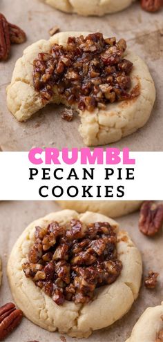 Crumbl pecan pie cookies Pecan Pie Crumble Cookies, Crumbl Cookie Base Recipe, Toffee Cookies Crumbl, Pecan Crumble Cookies, Best Pecan Cookie Recipes, Pecan Pie Stuffed Cookies, Copycat Crumbl Cookies Christmas, Pecan Pie Filling For Cupcakes, Pecan Pie Thumbprint Cookies Recipe