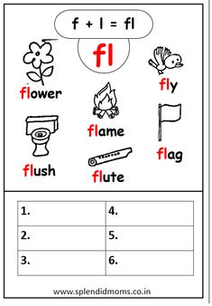 a worksheet with words and pictures for the letter f