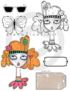 Mixed Media Faces, Paper Doll Craft, Making Collage, Body Image Art, Collage Images, Doodle Characters, Doll Faces, Image Collage, Unique Stamps