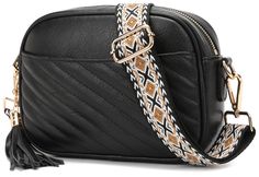 PRICES MAY VARY. Compact Elegance: Perfect size 8.5”x2”x6” with zipper closure, Petite quilted design, perfect for on-the-go style without the bulk. Adjustable Comfort: Removable Wide shoulder strap 12” -24”, easily adjusted for a personalized, comfortable fit. Fashionable Tassel: A fun tassel accent adds a trendy, eye-catching element. Phone Pocket: Front open Pocket is designed for easy access to your phone. Classic Color Palette: Available in a variety of timeless shades to match any wardrobe Chic Quilts, Classic Color Palette, Quilted Crossbody Bag, New Chic, Black Quilt, Shoulder Purse, Wide Straps, Front Open, Easy Access