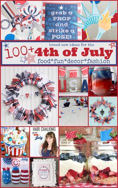 the fourth of july collage is shown