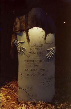 an image of a creepy tombstone with the caption'enter own bliss touch nothing, nothing will touch you '