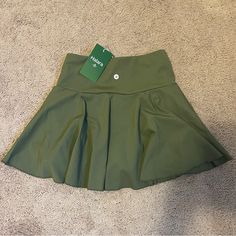 Nwt - No Defects (Literally Perfect Condition) - Built In Shorts W/ Pocket - Color: Loden Green Size Is Xxs, Which Indicates A Size 0-2 Per The Sizing Chart. *I Mistakenly Deleted The Previous Posting With This Item* (Only Reasonable Lower Offers Will Be Considered.) Bundle & Save Y2k Tennis Skirt, Loden Green, Olive Skirt, Athletic Skirt, Midi Flare Skirt, Black Pleated Skirt, Skirt Y2k, Casual Skirt, Tennis Skirt