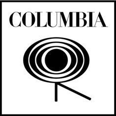 a black and white photo of a lollipop with the words columbia on it