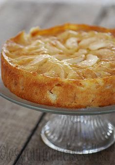 a cake sitting on top of a glass plate