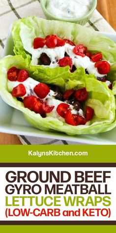 lettuce wraps with strawberries and yogurt in them on a plate