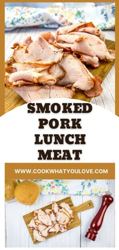 Smoked pork lunch meat sliced on a cutting board. Homemade Ham Lunch Meat, Make Your Own Lunch Meat, Pork Fat What To Do With, Home Made Lunch Meat, Homemade Lunch Meat Recipes, Homemade Sandwich Meat, Make Your Own Deli Meat, Meat Press Recipes