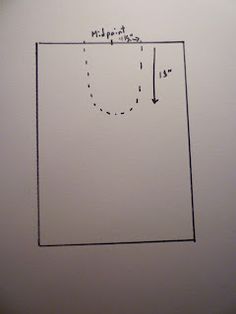 a drawing of a rectangle is shown on the wall