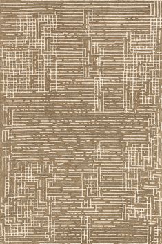 a brown and white rug with lines on it