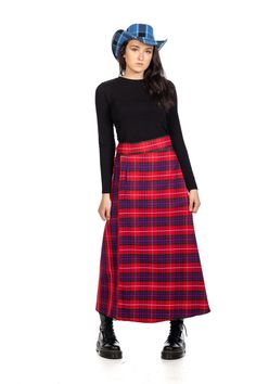 Maxi Tartan Skirt Fitted Pleated Maxi Skirt For Fall, Fall Full Length Lined Skirt, Casual Full Length Pleated Skirt For Fall, Red Flared Maxi Skirt For Fall, Casual Fitted Ankle-length Maxi Skirt, Casual Fitted Full-length Pleated Skirt, Fitted Ankle-length Casual Maxi Skirt, Fitted Long Skirt Maxi Dress For Fall, Fitted Fall Maxi Dress