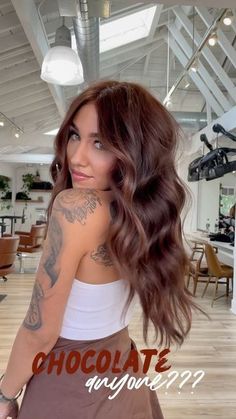 "Need a new look for fall? Try these rich and warm fall hair colors for a stunning update." Demi Permanent, Chocolate Hair, Hair Color Auburn, Hair Color And Cut, Hair Color Balayage, Hair Inspo Color, Fall Hair Colors, Brown Hair Colors