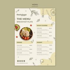 a restaurant menu with food items on it