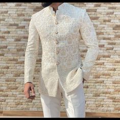 Buy Ivory Jodhpuri Suit for Men, Jodhpuri Embroidered Sherwani for Men, Jodhpuri Suit, Jodhpuri Coat, Wedding Sherwani Men, Made to Order Online in India - Etsy Mens Wedding Outfit Indian, Jodh Puri Suit For Men, Jodhpuri With Kurta For Men, Designer Jodhpuri Suits For Men, Jotpuri Suit For Men, Mens Indowestern Outfits Wedding, Indowestern Outfits Wedding, Jodhpuri Mens, Jodhpuri Suits For Men Wedding Royal