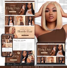 We offer Shopify Website Designs, Shopify Themes, and Business Branding templates for new and existing entrepreneurs. Hi there! 🤍 Thank you for your interest in our services. This listing is for a Shopify Store & Website Design. This Hair Extensions Website Design is an easy way to jump-start your business & start selling products or services online. → (Other business types are accepted too!) WEBSITE PACKAGES: [Available in four different options] 🤍 [Standard Package] 🤍 - Ready to use, Full S Hair Website Banner Design, Hair Websites Design, Etsy Website Design, Website Design Inspiration Hairstylist, Hair Business Website Ideas, Wig Website Design, Hair Extension Website, Wig Business Aesthetic, Hairstylist Website Design