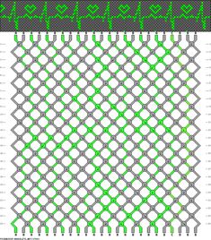 the pattern is shown in green and gray