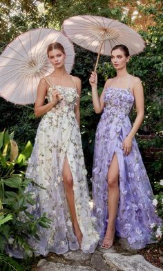 Shop open-back long pastel floral a-line prom dresses at PromGirl. See print evening gowns with lace-up backs and floral a-line formal dresses for prom. Side Split Prom Dress, Andrea And Leo, Classic Prom Dress, Split Prom Dresses, Robes Glamour, Prom 2023, Princess Prom Dresses, Prom Ball Gown, Organza Dress