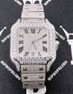 Luxury Silver Diamond Watch For Business, Hip Hop Watches, Hip Hop Jewelry, Diamond Settings, Diamond Watch, Jewelry Companies, Stone Settings, Prong Setting, Square