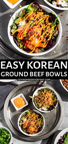 an easy korean ground beef bowls recipe