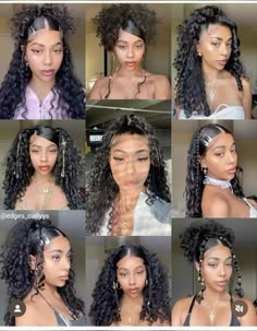 Hairstyle Ideas For Curly Hair Natural Curls, Creative Curly Hairstyles, Classy Natural Hairstyles Black Women, Quick Natural Hair Styles, Curls Hairstyles