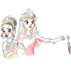 two princesses holding out their hands to each other with sparklers in the air