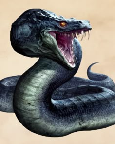 an image of a snake with its mouth open