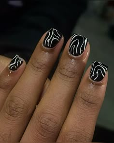 Short Nails Inspo Fall, Very Short Black Nails, Extremely Short Nails Ideas, Black Overlay Nails, Shirt Acrylic Nails Square, Really Short Nail Ideas, Cool Nail Designs For Short Nails, Nail Designs Short Fall, Short Black Nails Acrylic