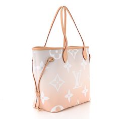 This is an authentic LOUIS VUITTON Monogram Giant By The Pool Neverfull MM in Brume. This chic tote features oversized Louis Vuitton monogram print on coated canvas in a beige ombre effect and features a vachetta leather strap handles and side cinch straps. The top opens to a spacious grey and white striped fabric interior with a zipper pocket. Neverfull Mm, Ombre Effect, Striped Fabric, Monogram Prints, The Pool, Authentic Louis Vuitton, Louis Vuitton Monogram, Grey And White, Zipper Pocket