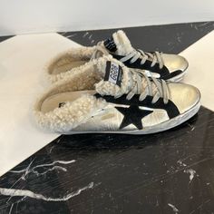 Used Golden Goose Superstar Sabot Shearing Slide Sneaker Golden Goose Superstar, Goose Shoes, Golden Goose Shoes, Golden Goose, Womens Shoes Sneakers, Shoes Sneakers, Size 10, Women Shoes, Sneakers