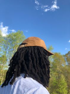 Loc Head Wrap Styles Men, Locs Vision Board, Long Freeform Locs, Thick Dreads Styles For Men, Hats With Locs, Locs With Hats, High Top Locs