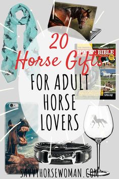 horse gifts for adults, horses loveries, and other gift items are on display