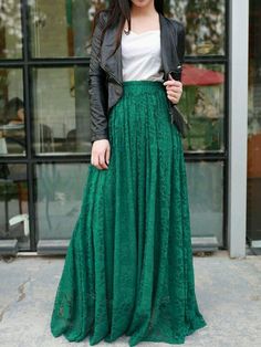 Denim Shorts Outfit, Rock Outfit, Retro Pin Up, Long Maxi Skirts, Plus Size Maxi