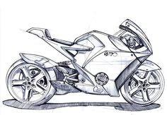 a drawing of a motorcycle is shown in this image, it appears to have been drawn